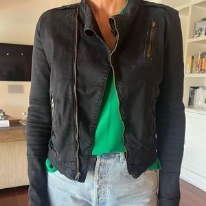 Black denim jacket